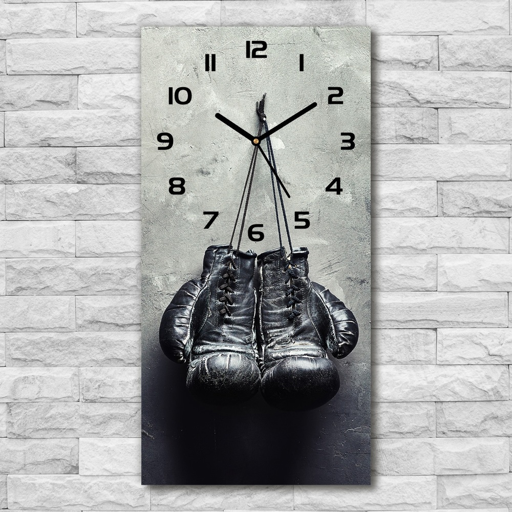 Vertical wall clock Boxing gloves