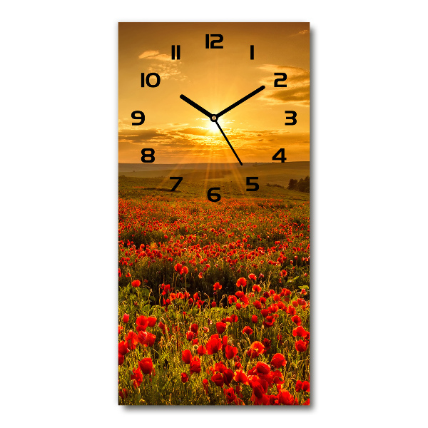 Vertical rectangular wall clock Mak field