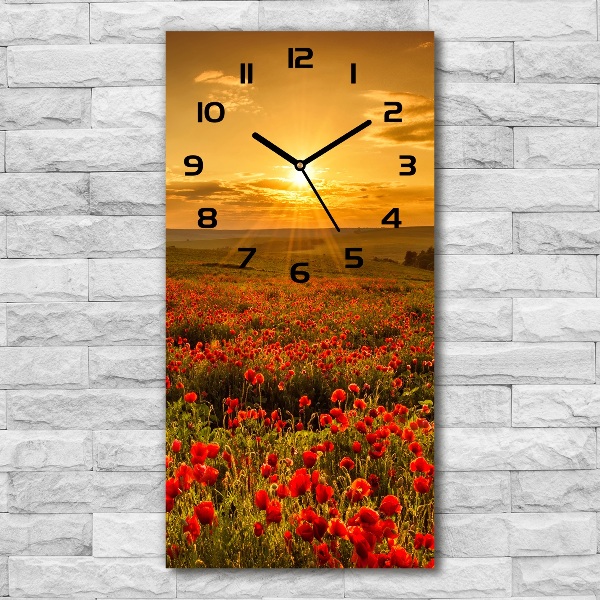 Vertical rectangular wall clock Mak field