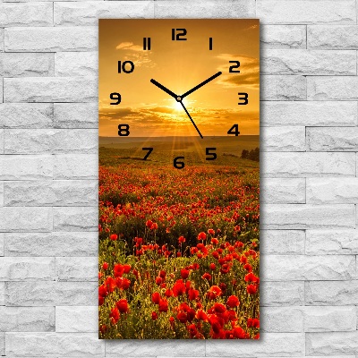 Vertical rectangular wall clock Mak field