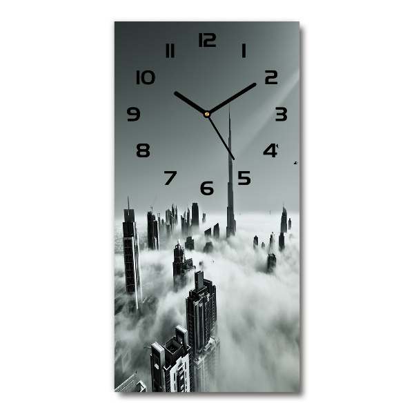 Vertical rectangular wall clock Skyscrapers