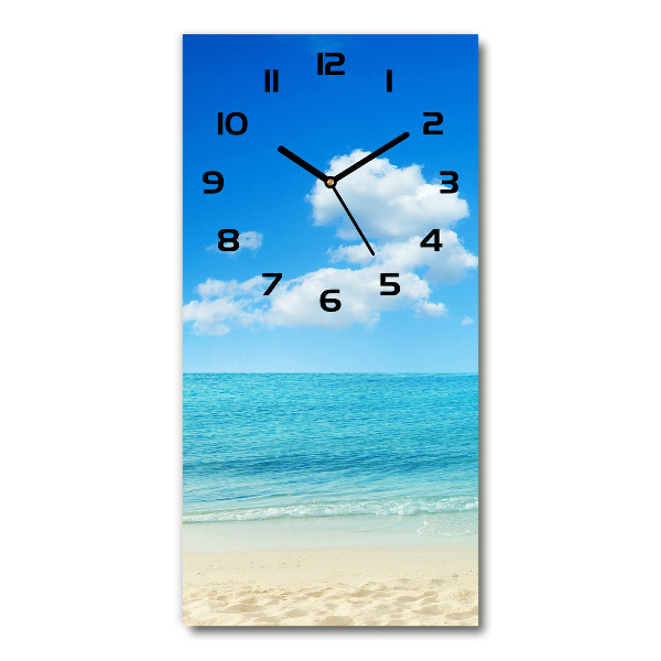 Vertical wall clock Tropical beach