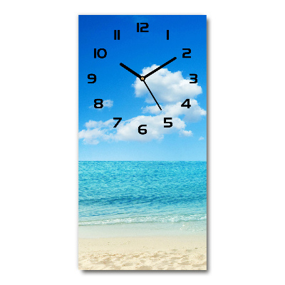 Vertical wall clock Tropical beach