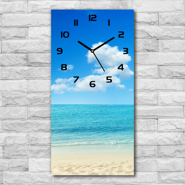 Vertical wall clock Tropical beach