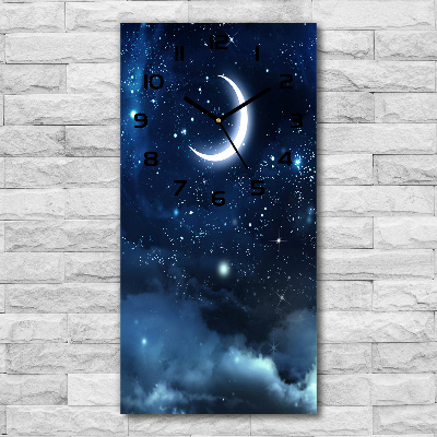 Modern vertical wall clock Starry sky