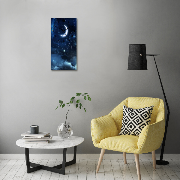 Modern vertical wall clock Starry sky