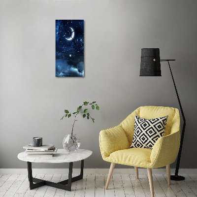 Modern vertical wall clock Starry sky