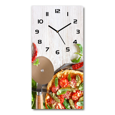 Vertical wall clock Pizza