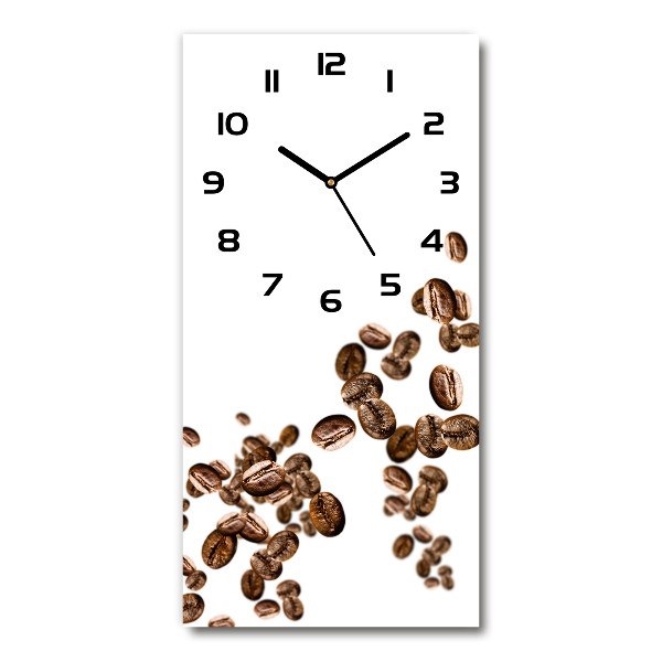 Vertical rectangular wall clock Coffee beans