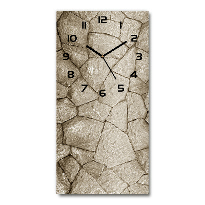 Modern vertical wall clock Stone wall