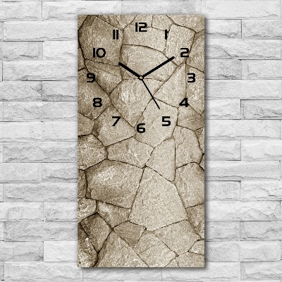 Modern vertical wall clock Stone wall