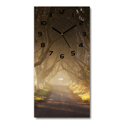 Vertical wall clock Path in the forest