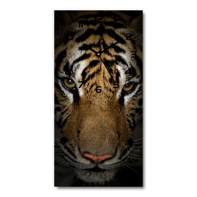 Vertical wall clock Tiger