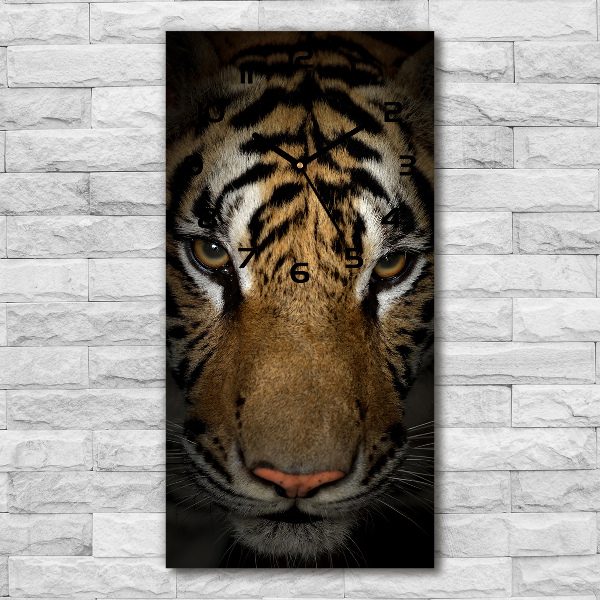 Vertical wall clock Tiger