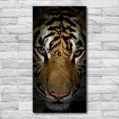 Vertical wall clock Tiger