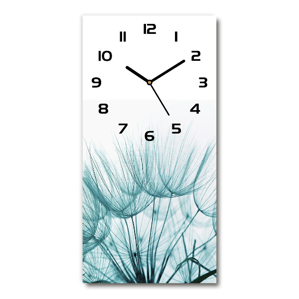 Vertical rectangular wall clock Dandelion seeds