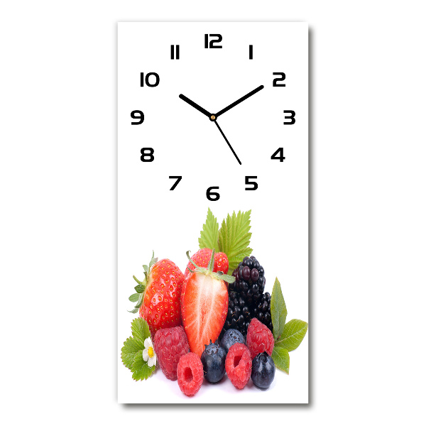 Modern vertical wall clock Forest fruits