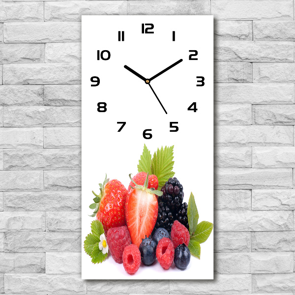 Modern vertical wall clock Forest fruits