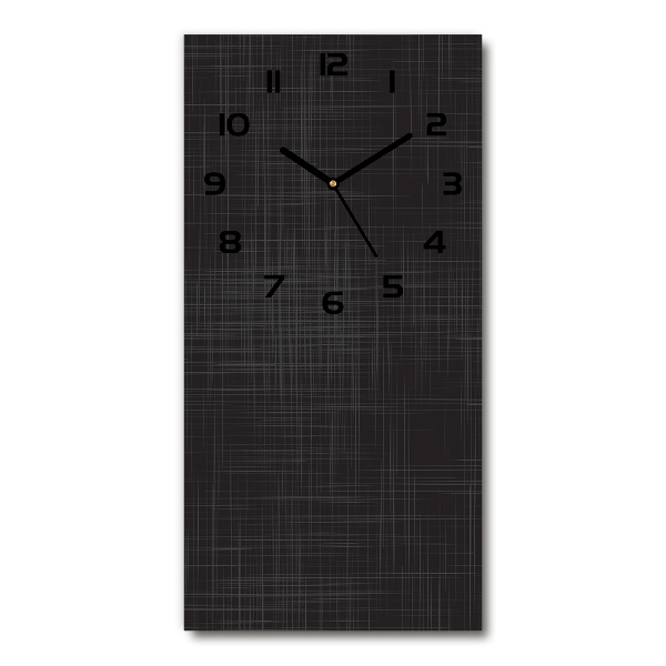 Modern vertical wall clock Linen texture