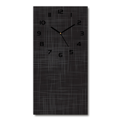 Modern vertical wall clock Linen texture