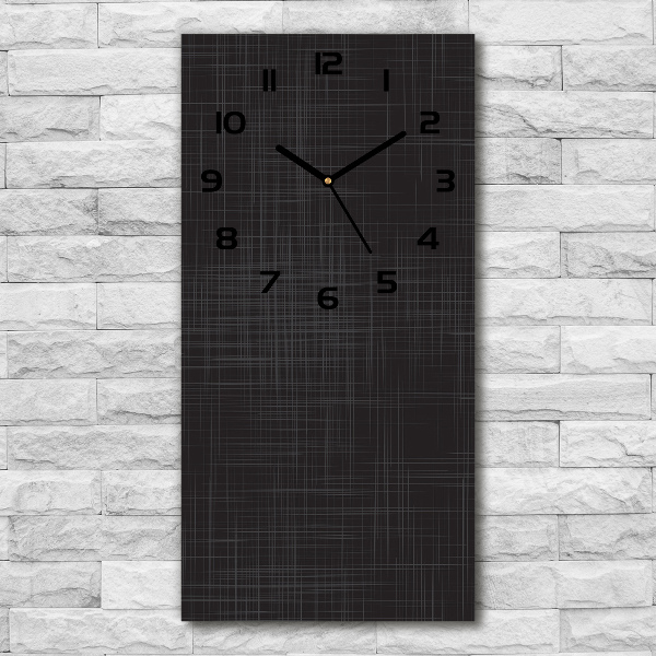 Modern vertical wall clock Linen texture