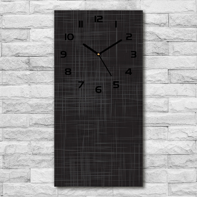 Modern vertical wall clock Linen texture