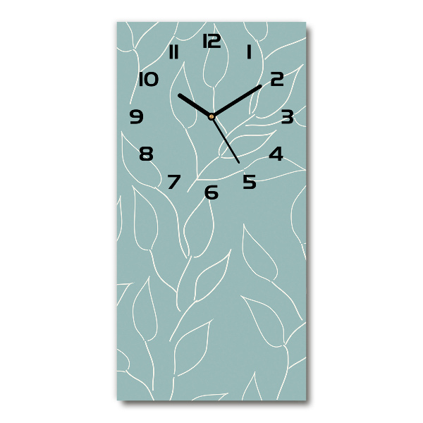 Vertical wall clock Leaves