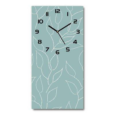 Vertical wall clock Leaves