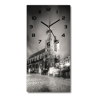 Vertical rectangular wall clock Cracow Poland