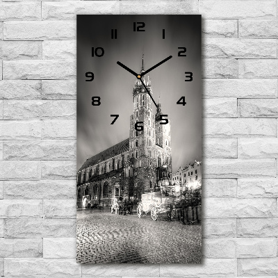 Vertical rectangular wall clock Cracow Poland