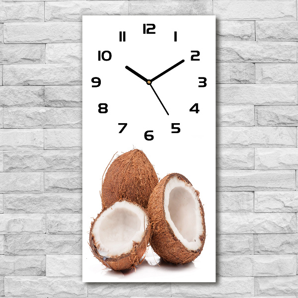 Modern vertical wall clock Coconut