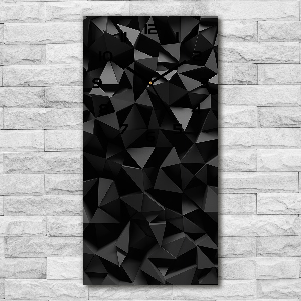 Modern vertical wall clock 3D abstraction