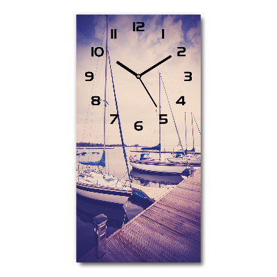 Modern vertical wall clock Yachts