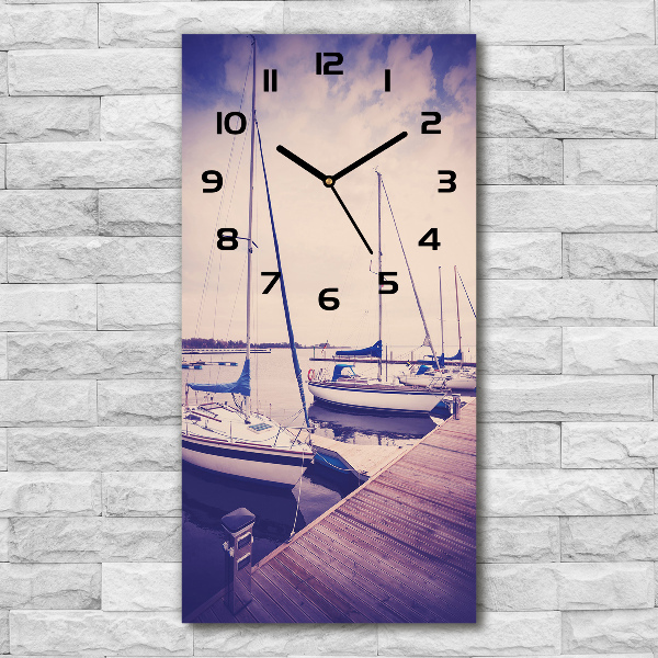 Modern vertical wall clock Yachts