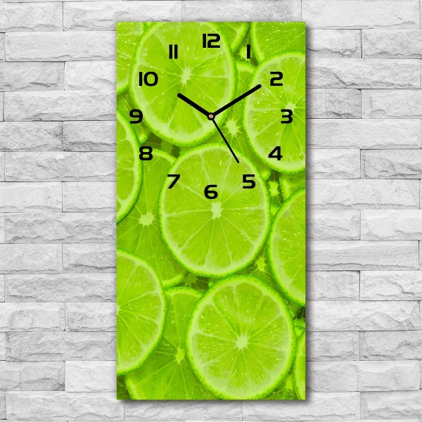 Vertical wall clock Lime