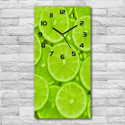 Vertical wall clock Lime