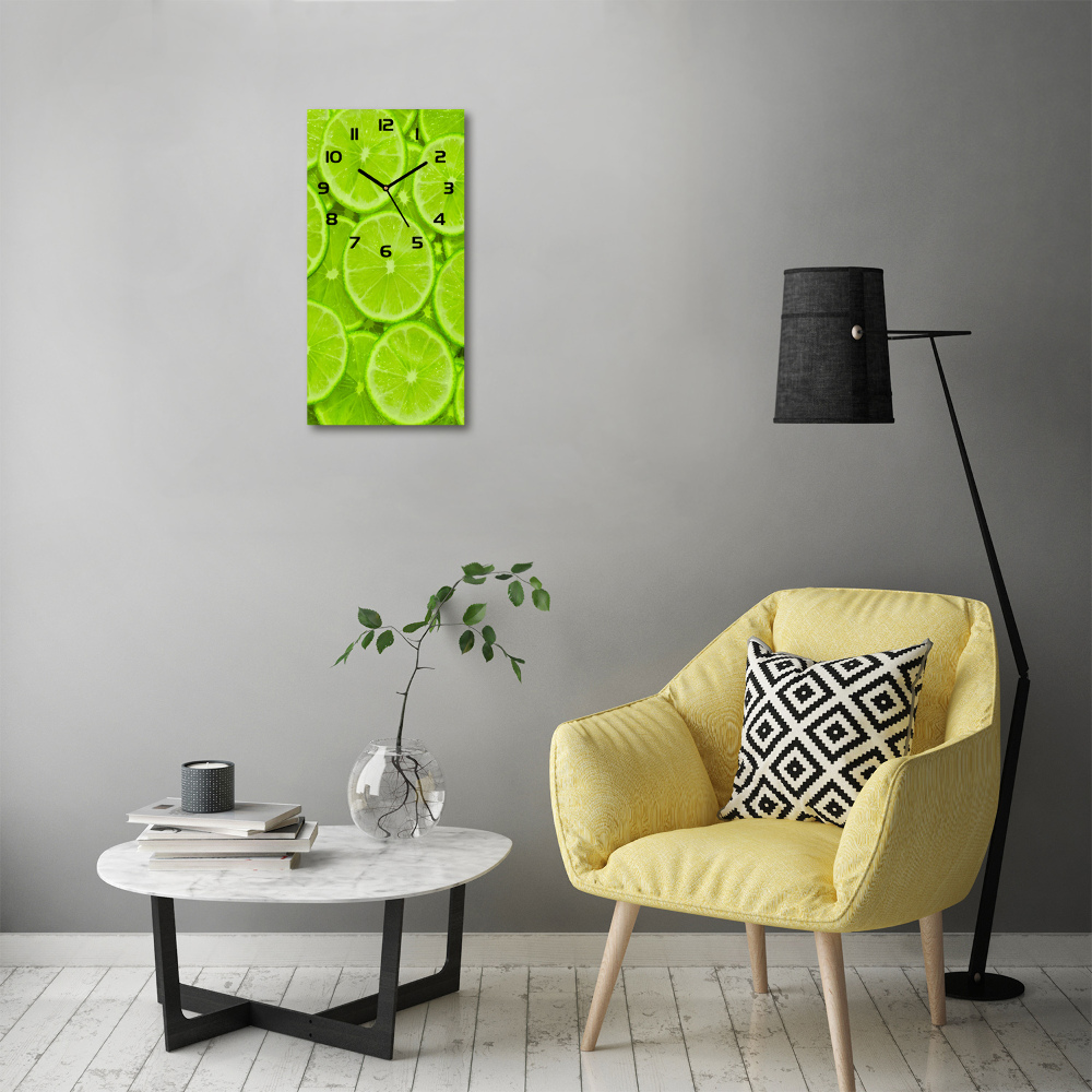 Vertical wall clock Lime