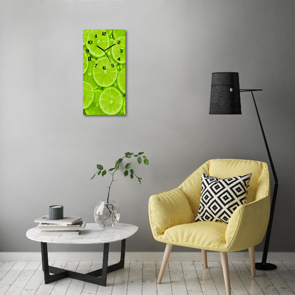 Vertical wall clock Lime