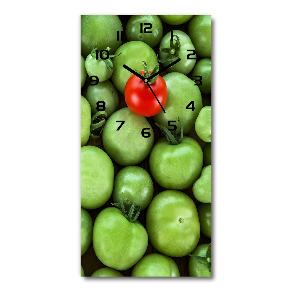 Vertical rectangular wall clock Red tomato