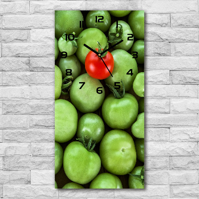 Vertical rectangular wall clock Red tomato