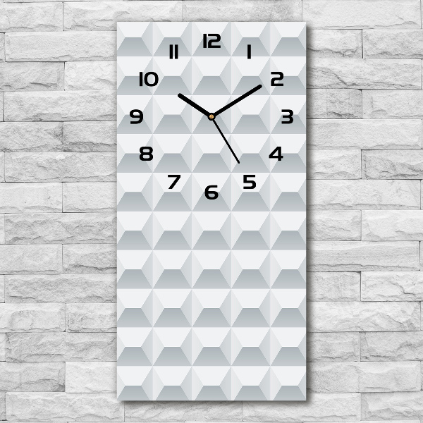 Vertical wall clock Geometric background