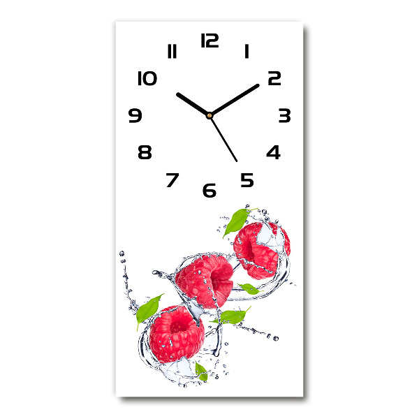 Vertical rectangular wall clock Raspberries