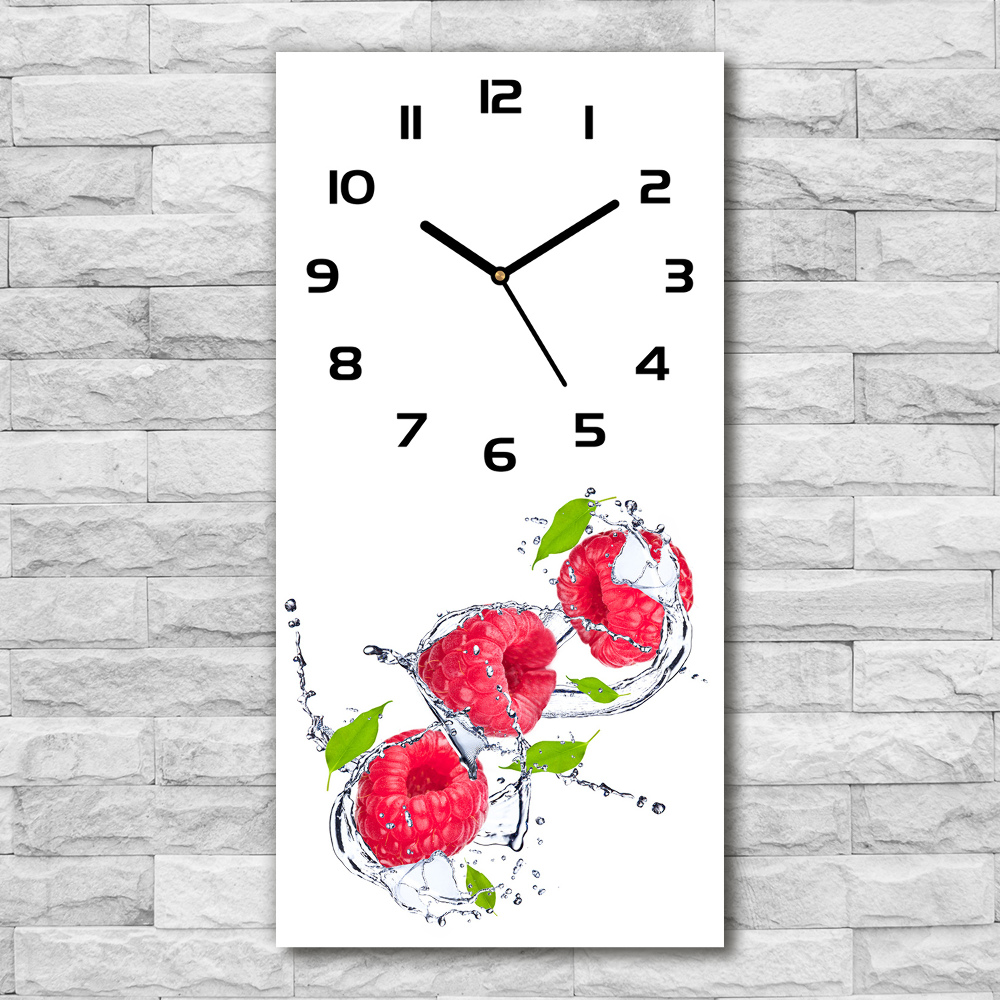 Vertical rectangular wall clock Raspberries