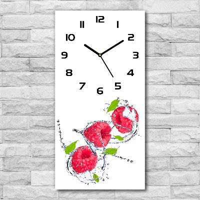 Vertical rectangular wall clock Raspberries