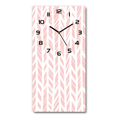 Vertical rectangular wall clock Flankeet pattern