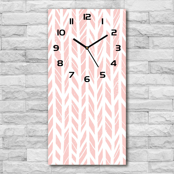 Vertical rectangular wall clock Flankeet pattern