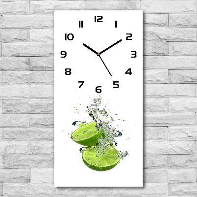 Vertical wall clock Lime