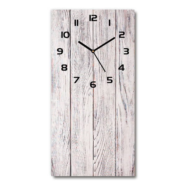 Vertical rectangular wall clock Wooden wall