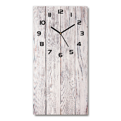 Vertical rectangular wall clock Wooden wall