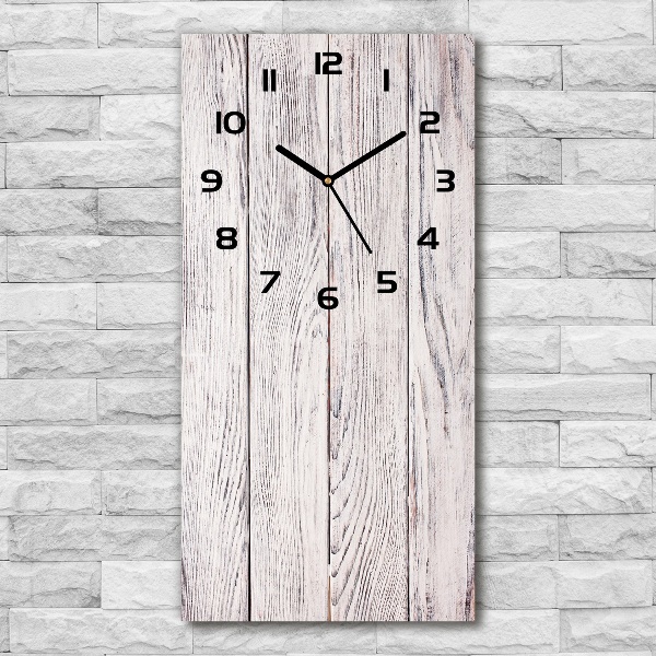 Vertical rectangular wall clock Wooden wall